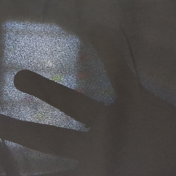 ❗$1 Bundled❗SHEIN Solid Black Semi Sheer Caged Sleeve Blouse - Picture 4 of 5